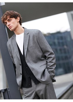 Reserved - Marynarka slim fit z wiskozą - szary ze sklepu Reserved w kategorii Marynarki męskie - zdjęcie 188375171
