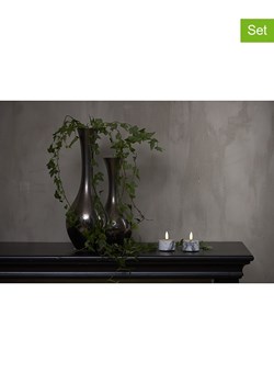 Best Season Świece LED (2 szt.) "Flame Marble" w kolorze szarym - wys. 6 x Ø 5,5 cm ze sklepu Limango Polska w kategorii Świece i dyfuzory - zdjęcie 188375263