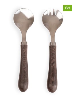 Sagaform Sztućce sałatkowe w kolorze brązowym - wys. 23 cm ze sklepu Limango Polska w kategorii Sztućce - zdjęcie 188375380