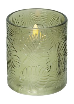 STAR Trading Świeca LED "Flame Leaf" w kolorze zielonym - wys. 10 cm ze sklepu Limango Polska w kategorii Świece i dyfuzory - zdjęcie 188375400