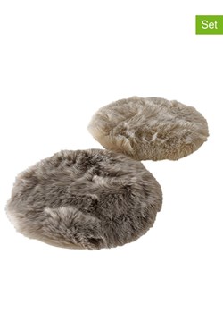 Boltze Poduszki (2 szt.) "Josy" w kolorze brązowym do siedzenia - Ø 38 cm ze sklepu Limango Polska w kategorii Poduszki dekoracyjne - zdjęcie 188375444