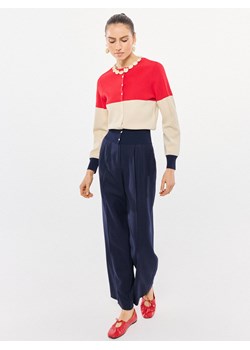 Mohito - Spodnie z wełną - granatowy ze sklepu Mohito w kategorii Spodnie damskie - zdjęcie 188377231