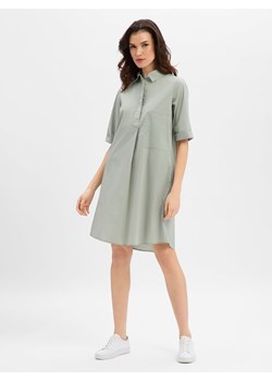 Marie Lund Sukienka damska - Lisa Kobiety Bawełna seledynowy jednolity ze sklepu vangraaf w kategorii Sukienki - zdjęcie 188377272