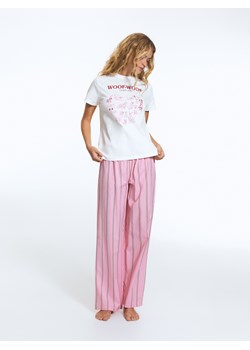 Reserved - Dwuczęściowa piżama z bawełny - różowy ze sklepu Reserved w kategorii Piżamy damskie - zdjęcie 188377283