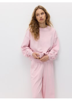 Reserved - Gładka bluza z bawełną - pastelowy róż ze sklepu Reserved w kategorii Bluzy damskie - zdjęcie 188377443