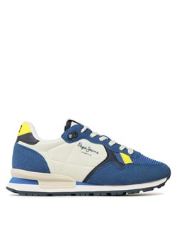 Sneakersy Pepe Jeans Brit Boy Heritage PBS30551 Niebieski ze sklepu eobuwie.pl w kategorii Buty sportowe dziecięce - zdjęcie 188378801
