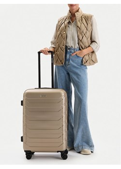 GINO ROSSI Walizka średnia C-GIN-M-002-05-GOLD Złoty ze sklepu MODIVO w kategorii Walizki - zdjęcie 188378961