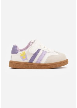 Beżowe Buty Sportowe Sneakersy ze Skórzaną Wkładką i  Ozdobami 3D Ibysaris ze sklepu born2be.pl w kategorii Buty sportowe dziecięce - zdjęcie 188379513