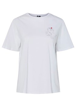 Pieces Koszulka "Signe" w kolorze białym ze sklepu Limango Polska w kategorii Bluzki damskie - zdjęcie 188381473