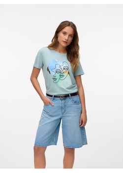 Vero Moda Koszulka w kolorze turkusowym ze sklepu Limango Polska w kategorii Bluzki damskie - zdjęcie 188381702