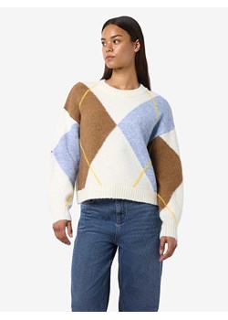 Noisy may Sweter w kolorze jasnobrązowo-błękitno-kremowym ze sklepu Limango Polska w kategorii Swetry damskie - zdjęcie 188382311