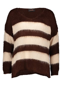 miss goodlife Sweter "Stripes" w kolorze ciemnobrązowo-kremowym ze sklepu Limango Polska w kategorii Swetry damskie - zdjęcie 188382393
