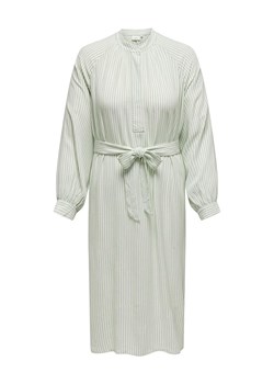 ONLY Carmakoma Sukienka "Lonnie" w kolorze jasnozielono-białym ze sklepu Limango Polska w kategorii Sukienki - zdjęcie 188383363