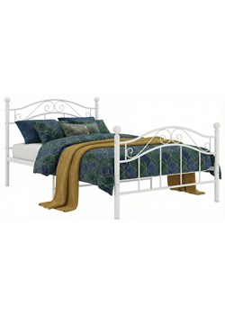 Łóżko metalowe białe w stylu industrialnym 90x200 cm B7-A66 ze sklepu Edinos.pl w kategorii Łóżka i materace - zdjęcie 188385432