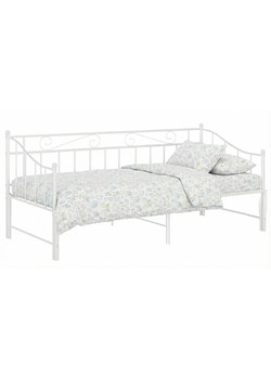 Białe metalowe łóżko rozkładane 90x200 cm P4-A48 ze sklepu Edinos.pl w kategorii Łóżka i materace - zdjęcie 188385433