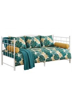 Białe metalowe łóżko rozkładane 90x200 cm E2-R72 ze sklepu Edinos.pl w kategorii Łóżka dziecięce - zdjęcie 188385450