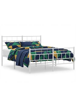 Białe podwójne metalowe łóżko 140x200 R0-A64 ze sklepu Edinos.pl w kategorii Łóżka i materace - zdjęcie 188385461