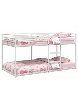 Białe minimalistyczne łóżko piętrowe 80 x 200 cm R6-N22 ze sklepu Edinos.pl w kategorii Łóżka dziecięce - zdjęcie 188385470