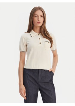Luisa Spagnoli Polo Miconia 100295 Écru Regular Fit ze sklepu MODIVO w kategorii Bluzki damskie - zdjęcie 188385633