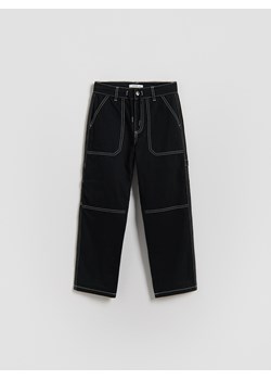 Reserved - Bawełniane spodnie - czarny ze sklepu Reserved w kategorii Spodnie chłopięce - zdjęcie 188387662