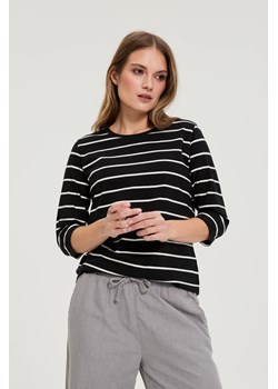 Bluzka w paski czarna ze sklepu Moodo.pl w kategorii Bluzki damskie - zdjęcie 188387720