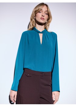 Mohito - Satynowa bluzka - zielony ze sklepu Mohito w kategorii Bluzki damskie - zdjęcie 188387774