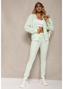 Miętowe Dresowe Spodnie o Klasycznym Fasonie z Gumką w Pasie Ivemia ze sklepu renee.pl w kategorii Spodnie damskie - zdjęcie 188387842