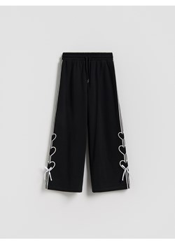 Reserved - Spodnie dresowe z kokardkami - czarny ze sklepu Reserved w kategorii Spodnie dziewczęce - zdjęcie 188387920