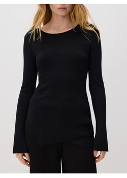 Reserved - Sweter z asymetrycznym dołem - czarny ze sklepu Reserved w kategorii Swetry damskie - zdjęcie 188387971