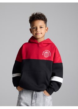 Reserved - Bluza oversize z kapturem - czerwony ze sklepu Reserved w kategorii Bluzy chłopięce - zdjęcie 188388191