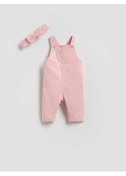 Reserved - Ogrodniczki z opaską - lawendowy ze sklepu Reserved w kategorii Spodnie i półśpiochy - zdjęcie 188388313