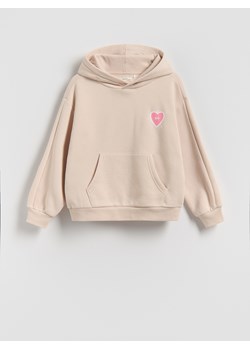 Reserved - Bluza z nadrukiem na plecach - kremowy ze sklepu Reserved w kategorii Bluzy dziewczęce - zdjęcie 188388383