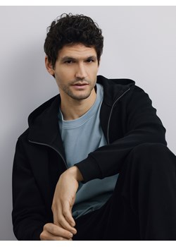 Reserved - Bawełniany t-shirt boxy - jasnoszary ze sklepu Reserved w kategorii T-shirty męskie - zdjęcie 188388481