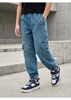 Sinsay - Jeansy jogger z efektem sprania - niebieski ze sklepu Sinsay w kategorii Jeansy męskie - zdjęcie 188389370