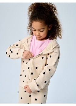 Sinsay - Rozpinana bluza w kropki z kapturem - kremowy ze sklepu Sinsay w kategorii Bluzy dziewczęce - zdjęcie 188389482
