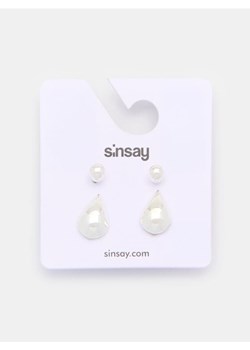 Sinsay - Zestaw srebrnych kolczyków - srebrny ze sklepu Sinsay w kategorii Kolczyki - zdjęcie 188389500