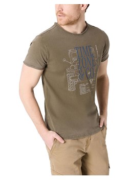 Timezone Koszulka w kolorze khaki ze sklepu Limango Polska w kategorii T-shirty męskie - zdjęcie 188390044