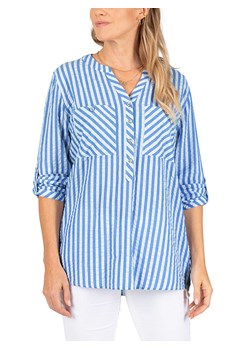 Timezone Bluzka w kolorze niebieskim ze sklepu Limango Polska w kategorii Koszule damskie - zdjęcie 188390634