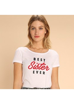 WOOOP Koszulka "Best Sister Ever" w kolorze białym ze sklepu Limango Polska w kategorii Bluzki damskie - zdjęcie 188391610