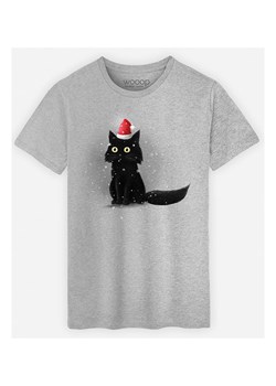 WOOOP Koszulka "Christmas Cat" w kolorze szarym ze sklepu Limango Polska w kategorii T-shirty męskie - zdjęcie 188391642