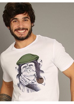 WOOOP Koszulka "Mr. Chimp" w kolorze białym ze sklepu Limango Polska w kategorii T-shirty męskie - zdjęcie 188391684