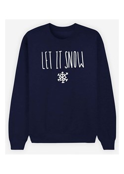WOOOP Bluza "Let it Snow" w kolorze granatowym ze sklepu Limango Polska w kategorii Bluzy damskie - zdjęcie 188391750