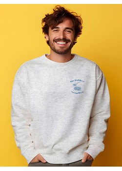 WOOOP Bluza "Eat spaghetti to forgetti" w kolorze szarym ze sklepu Limango Polska w kategorii Bluzy męskie - zdjęcie 188391890