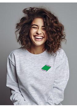 WOOOP Bluza "Hero Mom" w kolorze jasnoszarym ze sklepu Limango Polska w kategorii Bluzy damskie - zdjęcie 188391932