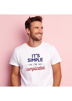 WOOOP Koszulka "It´s simple I´m complicated" w kolorze białym ze sklepu Limango Polska w kategorii T-shirty męskie - zdjęcie 188391944
