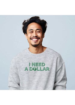 WOOOP Bluza "I need a dollar" w kolorze szarym ze sklepu Limango Polska w kategorii Bluzy męskie - zdjęcie 188391973