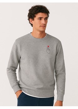 WOOOP Bluza "K Love Cur" w kolorze szarym ze sklepu Limango Polska w kategorii Bluzy męskie - zdjęcie 188392012