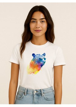 WOOOP Koszulka "Sunny Bear" w kolorze białym ze sklepu Limango Polska w kategorii Bluzki damskie - zdjęcie 188392041