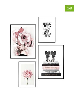 Orangewallz Druki artystyczne (4 szt.) w ramce ze sklepu Limango Polska w kategorii Obrazy - zdjęcie 188392573