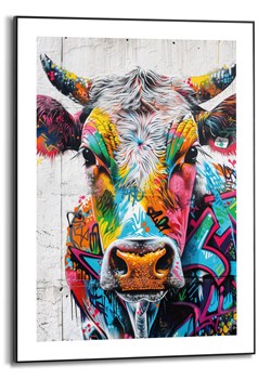 Orangewallz Druk artystyczny "Colour Cow" w ramce ze sklepu Limango Polska w kategorii Obrazy - zdjęcie 188393433